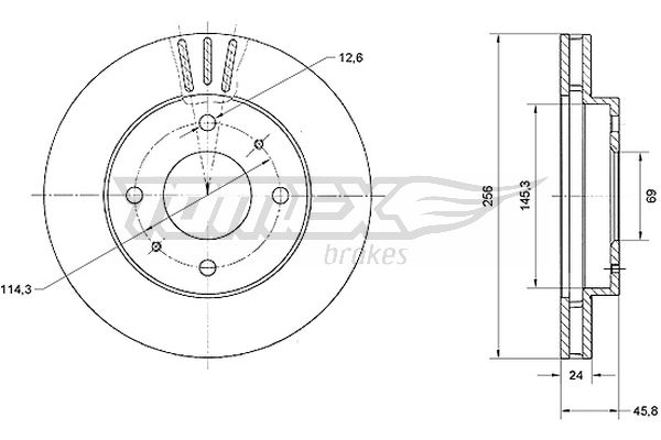 Brzdový kotúč TOMEX Brakes